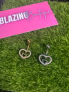 Double heart belly ring 