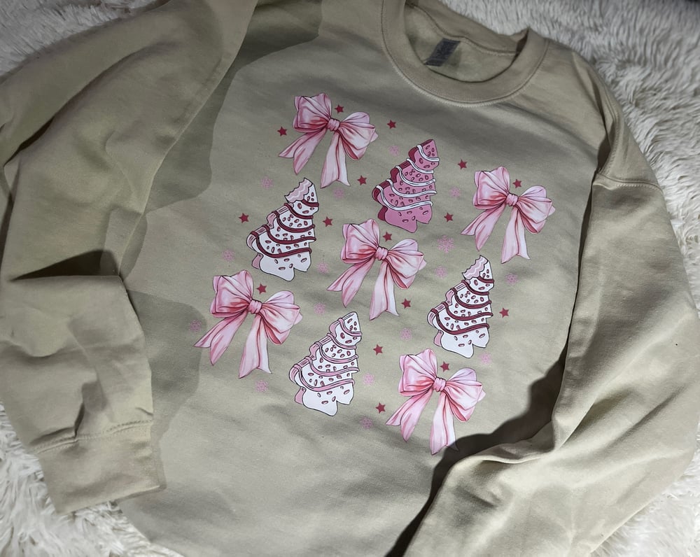 Image of Pink Coquette Xmas Tree and Bows T- Shirt / Sweater