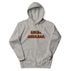 Emcee Over Rap (Orange, Black EbroideredText) Grey Hoodie