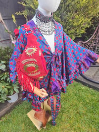 Image 2 of Dolly Bumbag suede fringe tassles RED