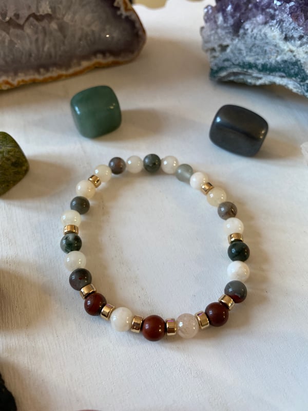 Image of 6mm Bloodstone & Sunstone “Fully Healed” Bracelet