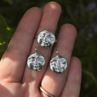 Image 1 of Made to order Mini Moon Face pendant or ring