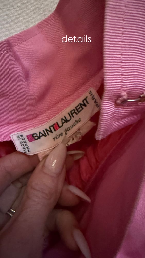 70s Saint Laurent Rive Gauche pink silk taffeta maxi ball skirt ysl