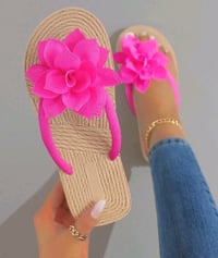 Image 3 of Sweet Flower Decor Slip-Resistant Flip-Flops 