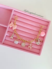 Image 3 of Gold plated Take me to Paris charm bracelet 