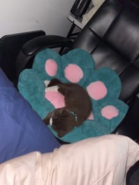 Image 3 of Green Cat Paw Cushion 