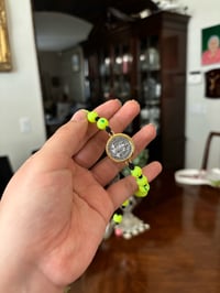 Image 2 of Pulsera de la medalla de San Benito (Verde) 