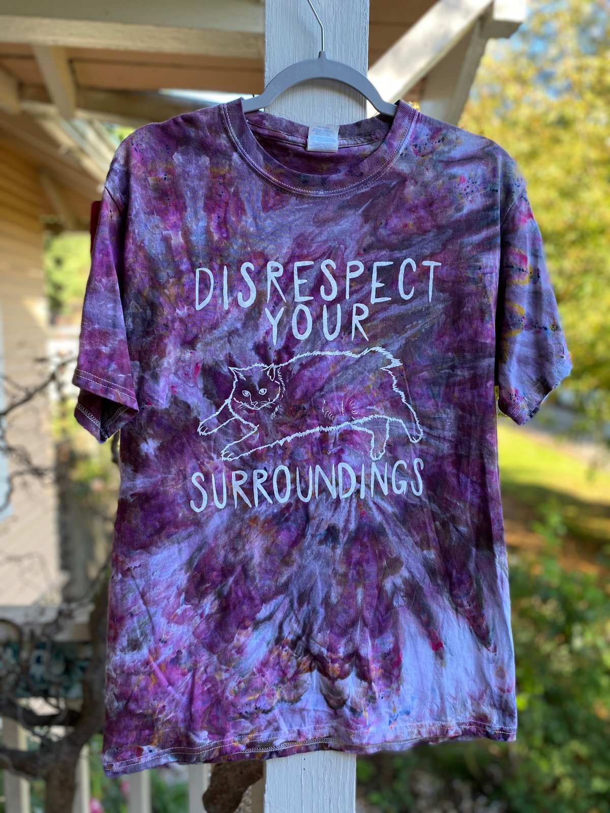 Image of MEDIUM Disrespect Your Surroundings Tie Dye Shirt