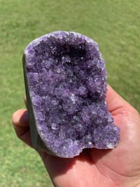 Image 3 of Amethyst Base Cut With Polished Edges #1645