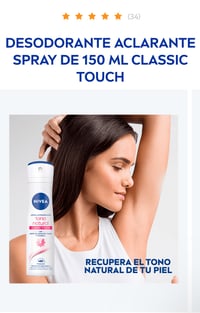 Image 3 of Nivea Antiperspirant Spray Classic Touch with Avocado Oil and Vitamin C