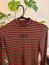 Image 2 of striped lino dragonfly shirt