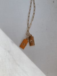Image 1 of Initial Tag Necklace (Up to 2 tags)