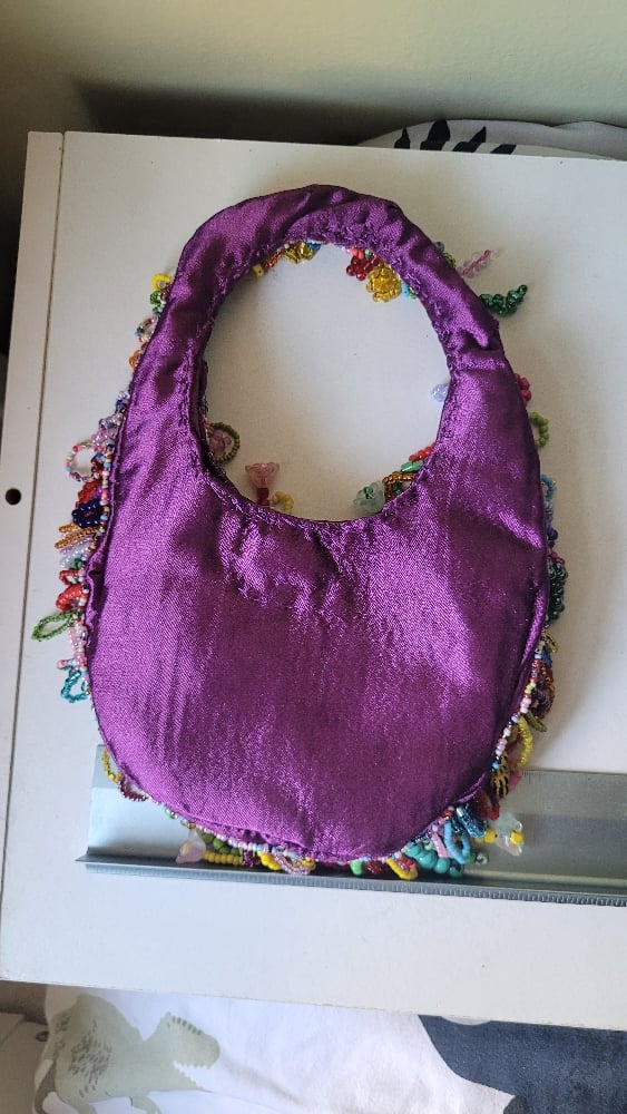 Image of Beaded fringe purse