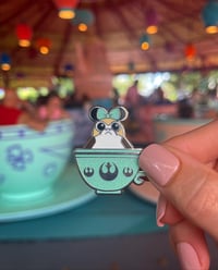Image 3 of Tea Cups enamel Glitter pins 
