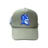 Art Of Fame/ Military Green Duke Blue Devils Trucker Hat/ With Felt Basketball Side Patch