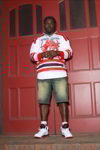 Image 1 of Fire Red Hockey Jersey