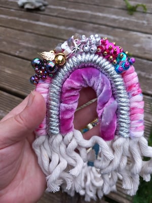 Mini macrame beaded rainbow 