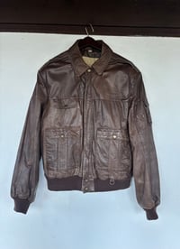 Image 1 of 80s Leather Vetter Barnstormer Aviation Bomber
