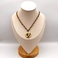 Image 2 of Jade Brass Turtle Necklace