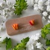 Orange Tulip Studs