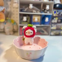 Image 1 of tomato hat puppy plush