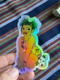 Image 2 of Electric Shock Rave Girl Sticker