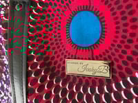 Image 3 of Kimani Weekender Bag Ankara Red Black Circles