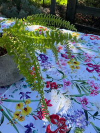 Image 2 of Tablecloth - Orchid Flowers (white)