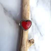 Image 3 of Handmade Sterling Silver Plain Rosarita Heart Ring 925