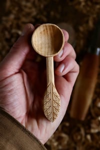 Image 1 of ~ Cherry Leaf Handle Scoop