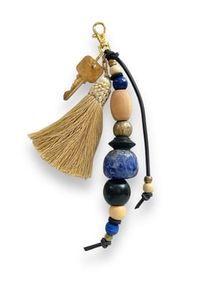 Image of BEAD & TASSEL BAG CHARM #8