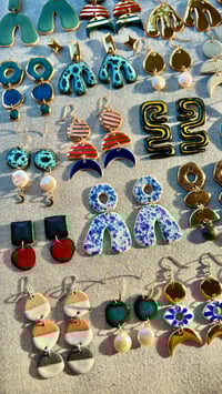 Image 3 of ARCHES EARRINGS - COBALT CRYSTAL