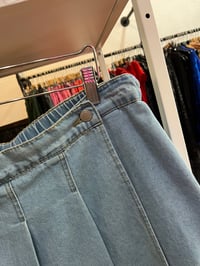 Image 2 of denim pleated skorts