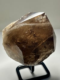 Image 4 of Smoky Quartz Natural Point With Rainbows On Stand | Brazil #2650