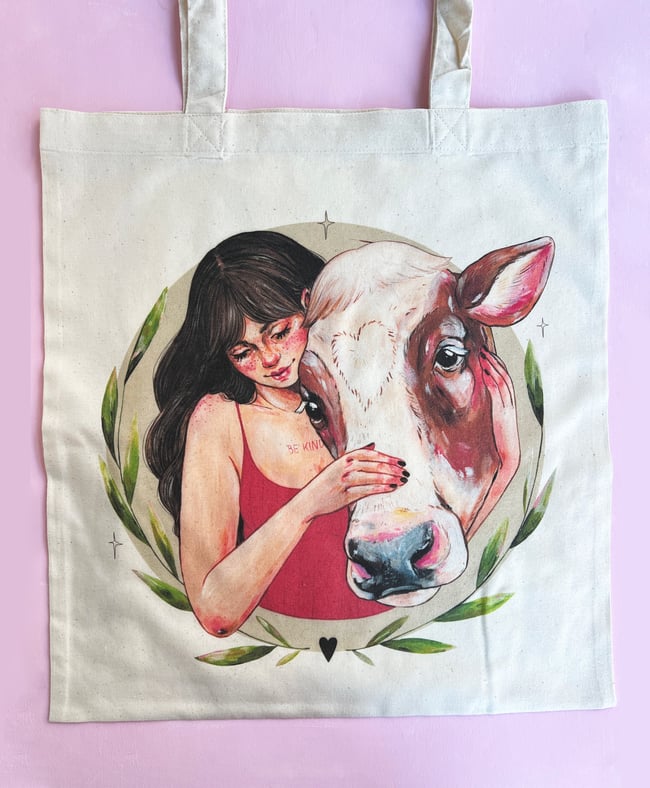 Kuh – Jutebeutel Digitaldruck