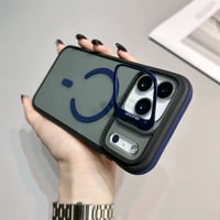 Image 12 of iPhone 17 Case - With Built-in Camera Lens Protector & Stand - Charcoal Transparency