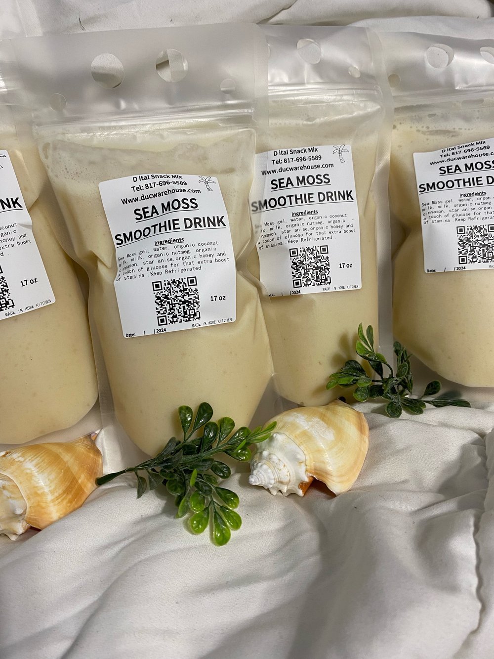 Image of D ital Snack mix Seamoss Smoothie Drink 17oz Individual Daily Pk