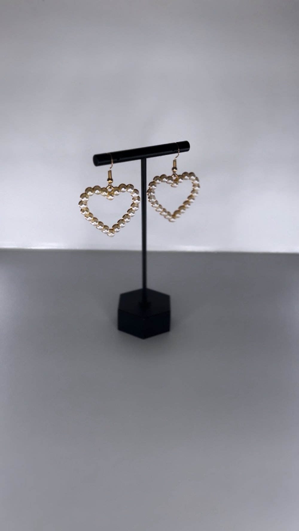 Image of Pearl Heart Hoops