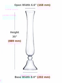 Image 1 of Hurricane Pedestal Trumpet Vase - 35" 