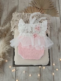 Image 3 of Newborn Body Dress – Rose Pink Photo Prop