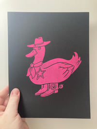 Image 1 of 'Percy Pekin' Blockprint - Pinky Edition