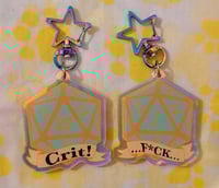 D&D double sided rainbow holographic keyring