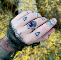 Image 1 of Amethyst Moon Phase Ring~8.5