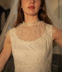 Image 5 of 1970s Draped Dress & Veil
