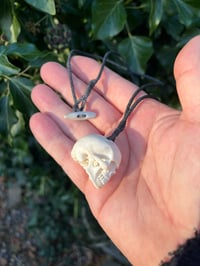 Image 2 of Fallow antler Skull pendant 