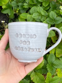 Image 1 of Debossed ‘ brewed for greatness’ Mug