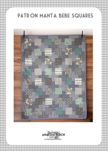 Image of patrón manta bebé squares