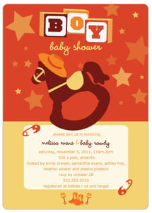 Image of Baby Boy Shower Invites - 30 Count