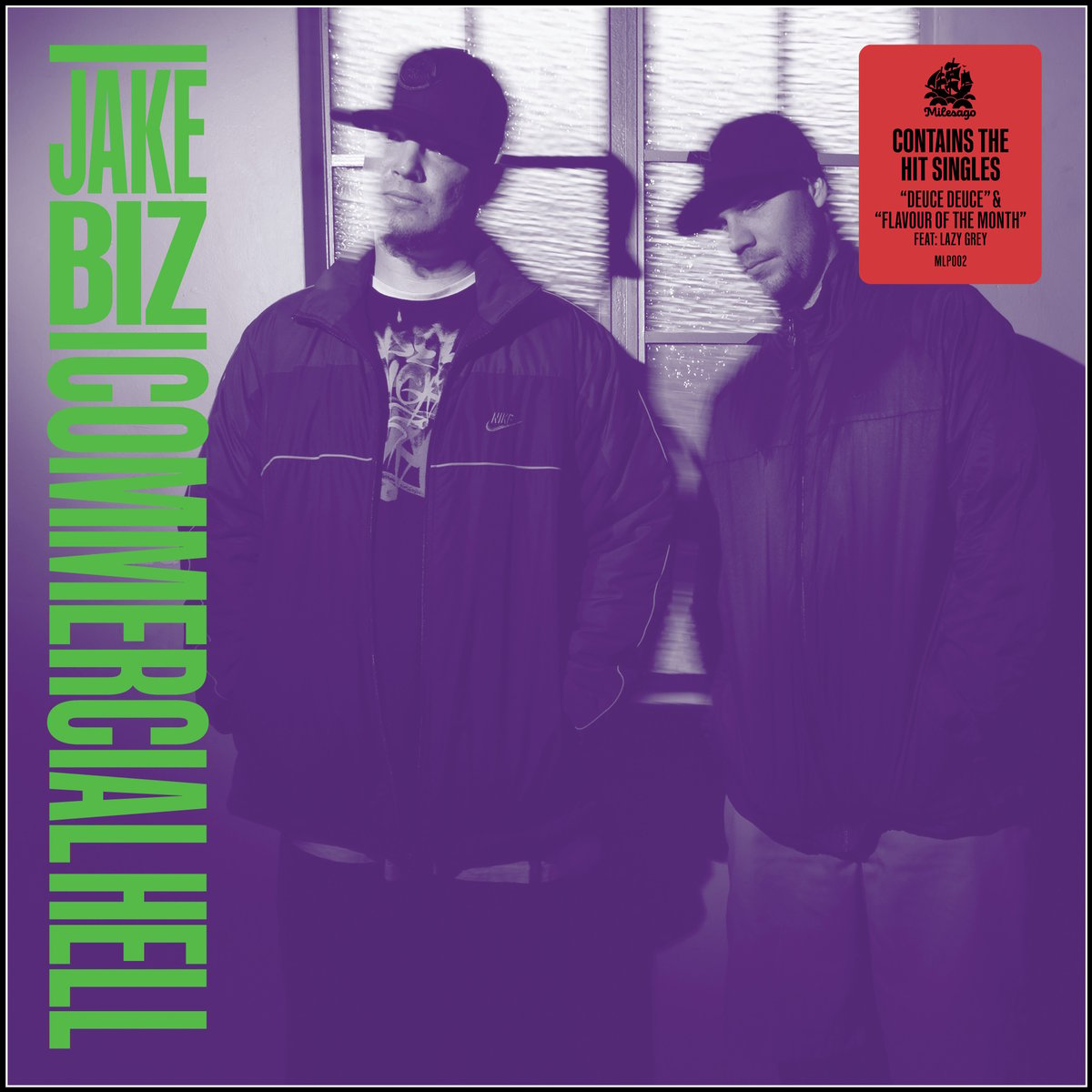 Image of JAKE BIZ - Commercial Hell (Green & Purple Split Colour Vinyl)