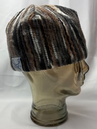 Image 5 of BROWN AND GREY KNIT BEANIE